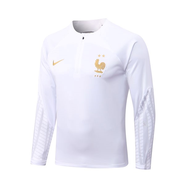 Trainings-Sweatshirt Frankreich Top 2023 Weiß 2
